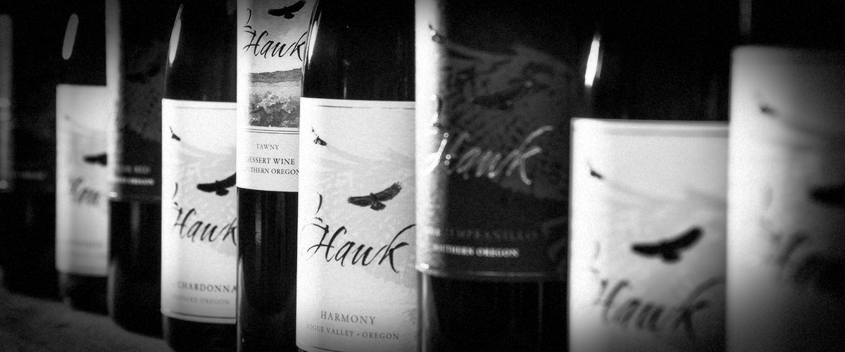 2Hawk Vineyard and Winery Wines (Grayscale)