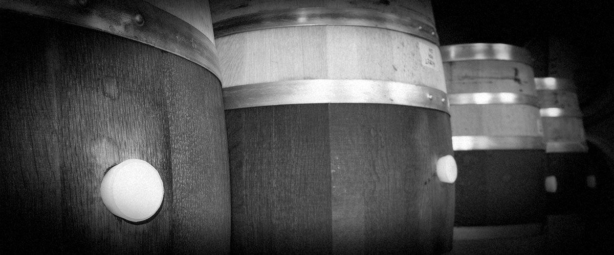 2Hawk Vineyard and Winery Wine Fermentation Barrels (Grayscale)