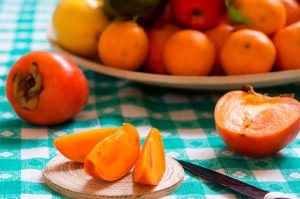 Braised Leek and Persimmon Salad